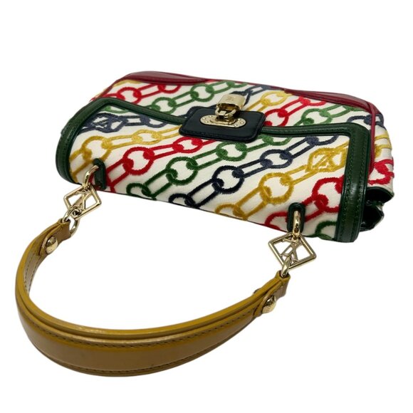 LOUIS VUITTON Vintage LV Logo Velvet Chain Dolly Bag Pochette [104062] - Picture 8 of 14